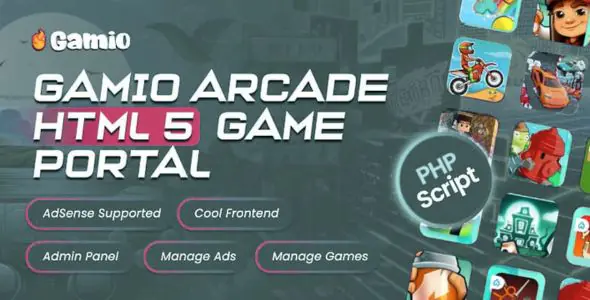Gamio Arcade HTML 5 Game Portal PHP Script