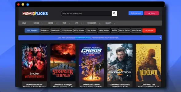 Movieflicks Premium WordPress Movie Theme with Generator