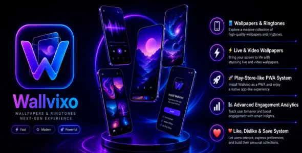 Wallvixo: Mobile Content Hub With Admin Panel